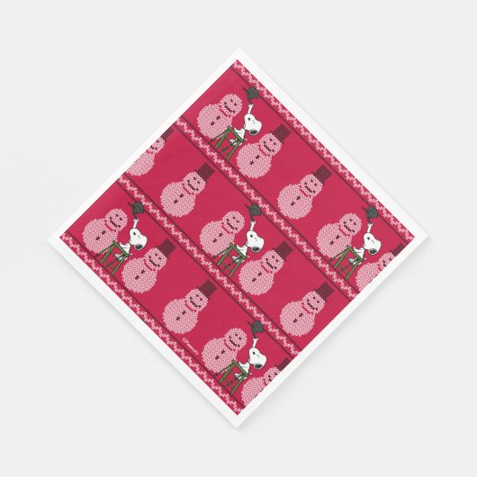 Serviette En Papier cacahuètes | Snoopy Christmas Sweater Snowman (Coin)