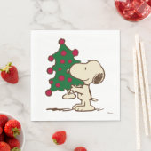 Serviette En Papier cacahuètes | Snoopy Christmas Tree (En situation)