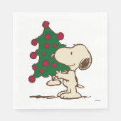 Serviette En Papier cacahuètes | Snoopy Christmas Tree (Devant)