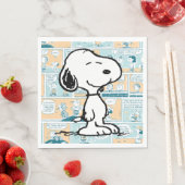 Serviette En Papier cacahuètes | Snoopy Comic Motif (En situation)