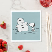 Serviette En Papier cacahuètes | Snoopy Construit Un Snowman (En situation)