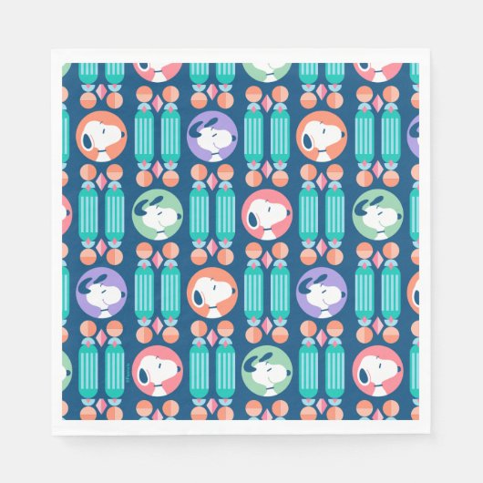 Serviette En Papier cacahuètes | Snoopy Dark Blue Deco Dreams Motif (Devant)