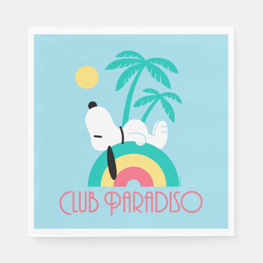 Serviette En Papier cacahuètes | Snoopy Deco Dreams Club Paradiso (Devant)