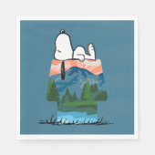 Serviette En Papier cacahuètes | Snoopy Dog Sunset View (Devant)