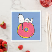 Serviette En Papier cacahuètes | Snoopy Donut rose (En situation)