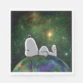 Serviette En Papier cacahuètes | Snoopy Espacé (Devant)