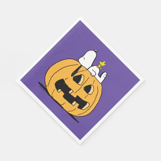 Serviette En Papier cacahuètes | Snoopy et Woodstock Jack-O-Lantern (Coin)