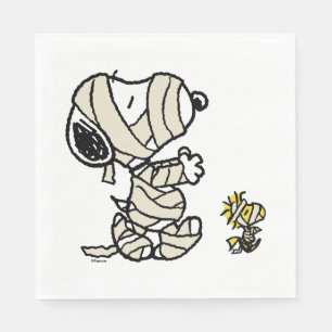 Serviette En Papier cacahuètes   Snoopy et Woodstock Mummies