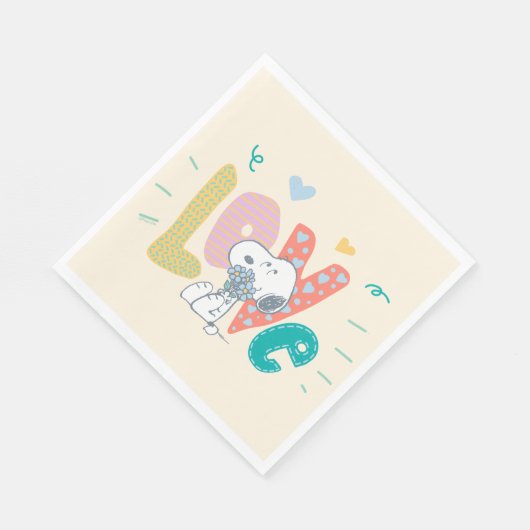 Serviette En Papier cacahuètes | Snoopy Flower Love (Coin)