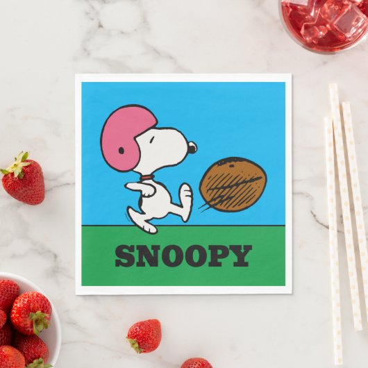 Serviette En Papier cacahuètes | Snoopy Football Kicker (En situation)