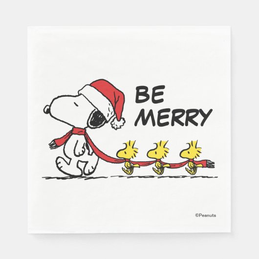 Serviette En Papier cacahuètes | Snoopy & Friends Winter Scarf (Devant)