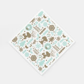 Serviette En Papier cacahuètes | Snoopy Frosty Motif de Noël (Coin)