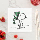Serviette En Papier cacahuètes | Snoopy Green Casquette de neige (En situation)