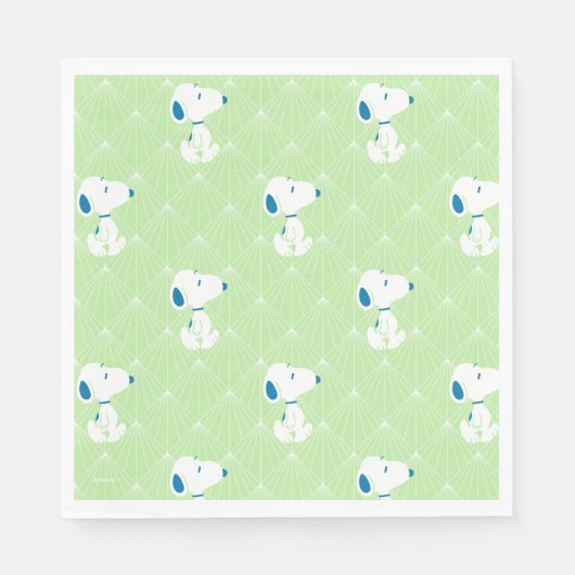 Serviette En Papier cacahuètes | Snoopy Green Deco Dreams Motif (Devant)