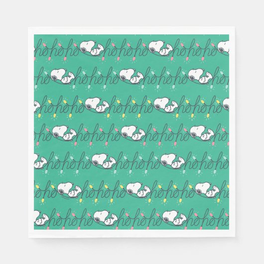 Serviette En Papier cacahuètes | Snoopy Ho Ho Ho Noël Motif (Devant)