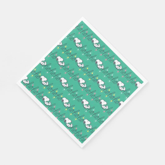 Serviette En Papier cacahuètes | Snoopy Ho Ho Ho Noël Motif (Coin)