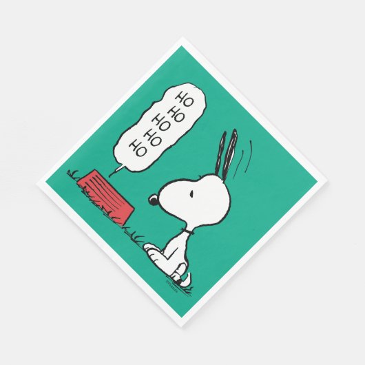 Serviette En Papier cacahuètes | Snoopy Ho Ho Ho Plat alimentaire (Coin)