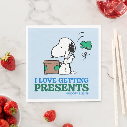 Serviette En Papier cacahuètes | Snoopy I Love Obtenir des présentatio (En situation)