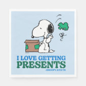 Serviette En Papier cacahuètes | Snoopy I Love Obtenir des présentatio (Devant)