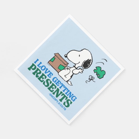 Serviette En Papier cacahuètes | Snoopy I Love Obtenir des présentatio (Coin)