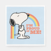 Serviette En Papier cacahuètes | Snoopy Je suis fier de moi (Devant)