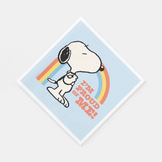 Serviette En Papier cacahuètes | Snoopy Je suis fier de moi (Coin)