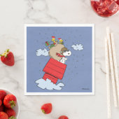 Serviette En Papier cacahuètes | Snoopy l'As Volant à Noël (En situation)