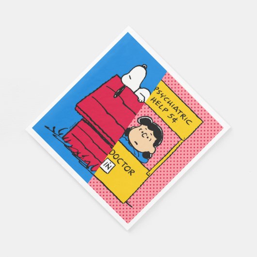 Serviette En Papier cacahuètes | Snoopy & Lucy Half & Half (Coin)