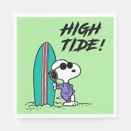 Serviette En Papier cacahuètes | Snoopy Ocean High Tide (Devant)