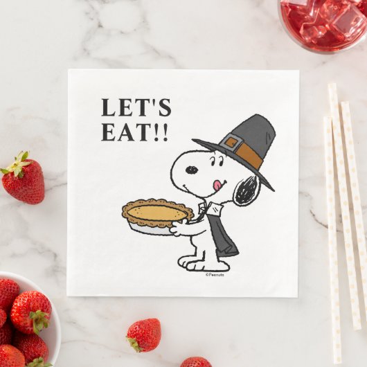 Serviette En Papier cacahuètes | Snoopy Pilgrim (En situation)