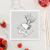 Serviette En Papier cacahuètes | Snoopy Reindeer (En situation)