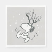 Serviette En Papier cacahuètes | Snoopy Reindeer (Devant)