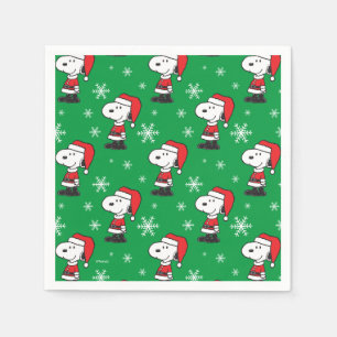 Serviette En Papier cacahuètes Snoopy Santa Claus