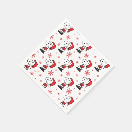 Serviette En Papier cacahuètes | Snoopy Santa Claus (Coin)