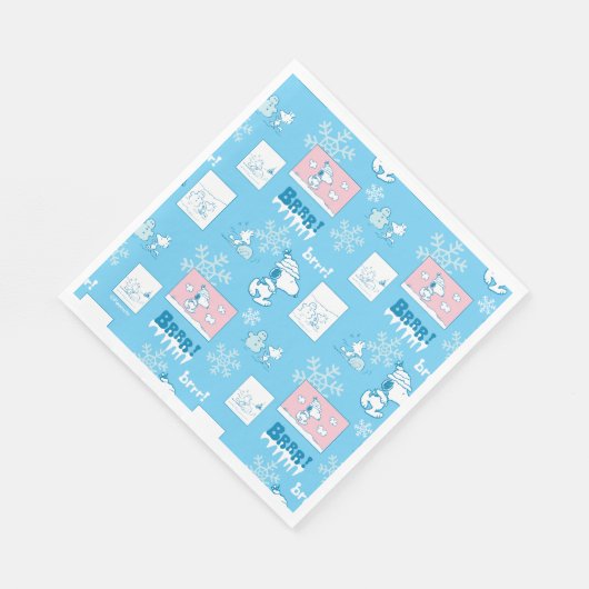 Serviette En Papier cacahuètes | Snoopy Snow Day Motif (Coin)