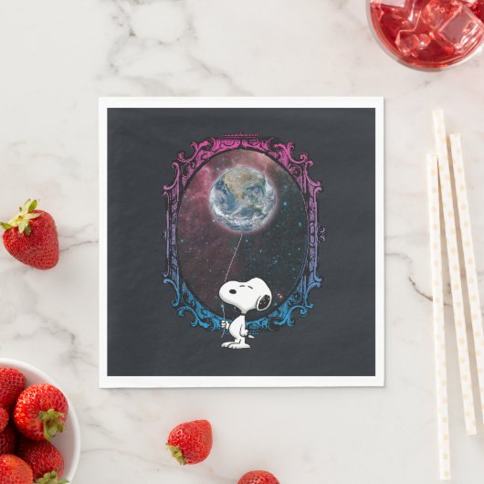 Serviette En Papier cacahuètes | Snoopy Spacé Out Balloon (En situation)