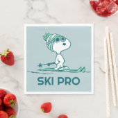 Serviette En Papier cacahuètes | Snoopy sur Skis (En situation)