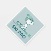 Serviette En Papier cacahuètes | Snoopy sur Skis (Coin)