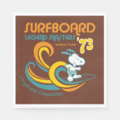 Serviette En Papier cacahuètes | Snoopy Surboard Longboard Competition (Devant)