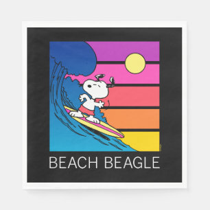 Serviette En Papier cacahuètes Snoopy Surfing