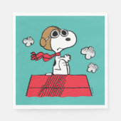 Serviette En Papier cacahuètes | Snoopy the Flying Ace (Devant)