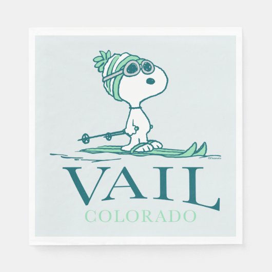 Serviette En Papier cacahuètes | Snoopy Vail Colorado (Devant)