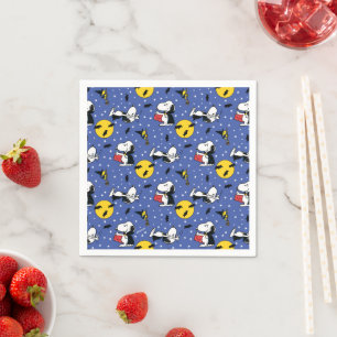 Serviette En Papier cacahuètes   Snoopy Vampire Motif
