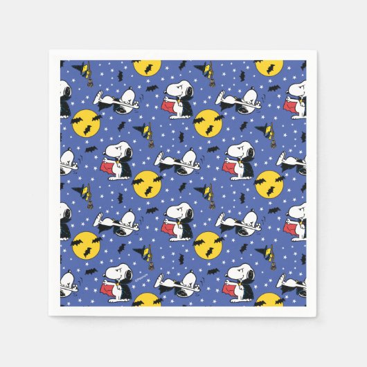 Serviette En Papier cacahuètes | Snoopy Vampire Motif (Devant)