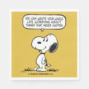 Serviette En Papier cacahuètes Snoopy Vous ne pouvez pas regarder to
