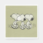 Serviette En Papier cacahuètes | Snoopy Walking Tall (Devant)