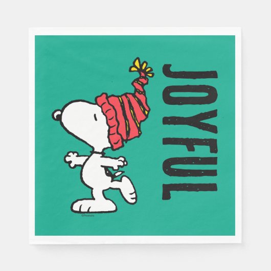 Serviette En Papier cacahuètes | Snoopy Winter Beanie Casquette (Devant)