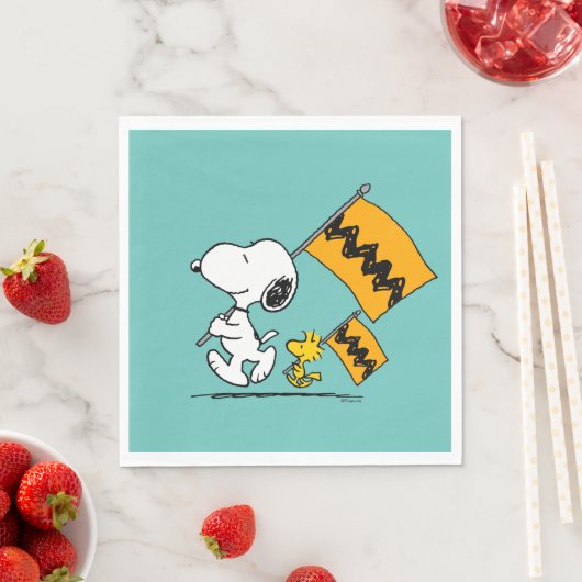 Serviette En Papier cacahuètes | Snoopy & Woodstock (En situation)