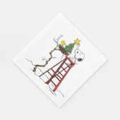 Serviette En Papier cacahuètes | Snoopy & Woodstock Arbre de Noël (Coin)