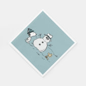 Serviette En Papier cacahuètes | Snoopy & Woodstock Build A Snowman (Coin)